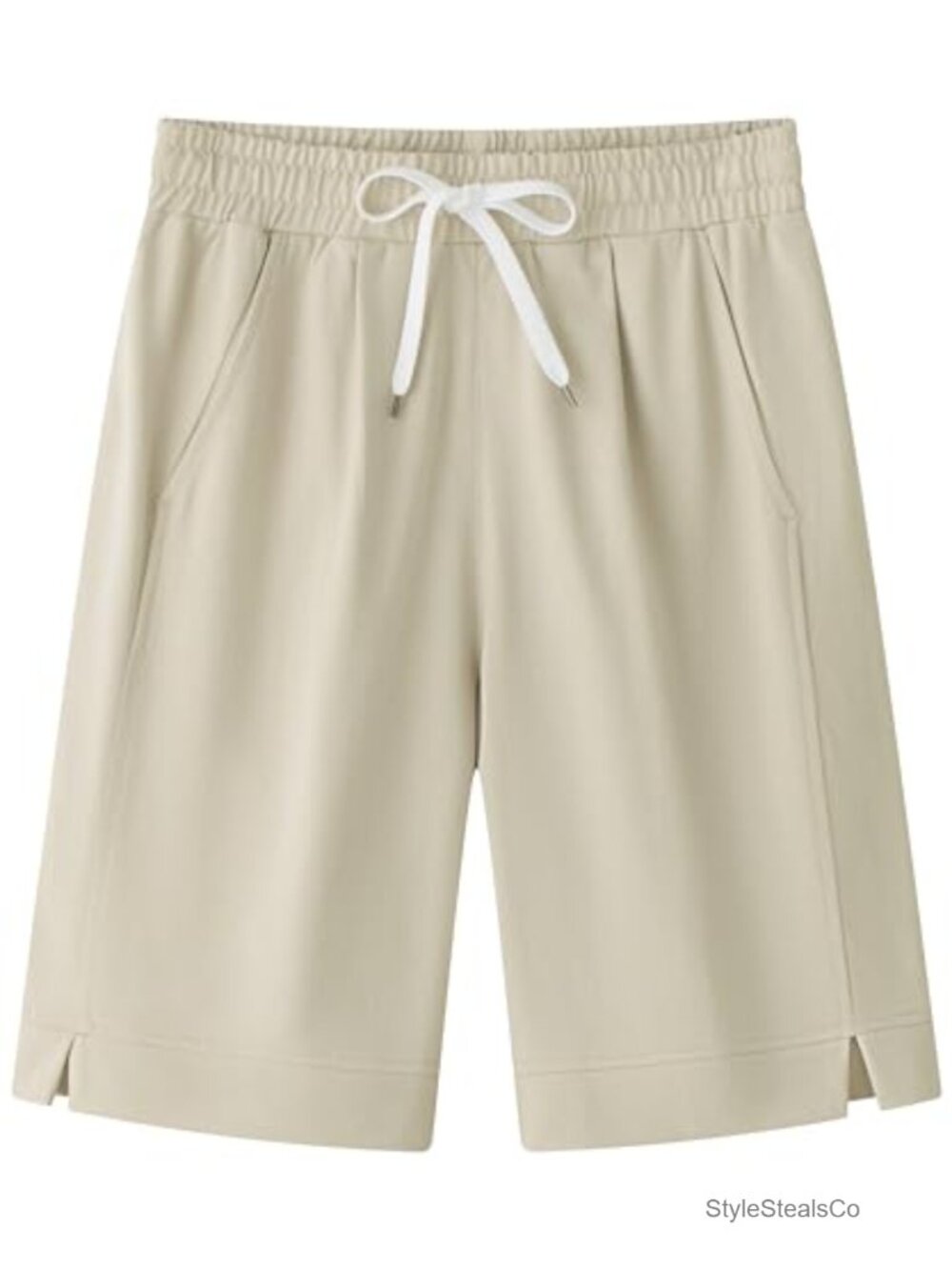 Bermuda Shorts Cotton Stretch Deep Pockets Drawstring
